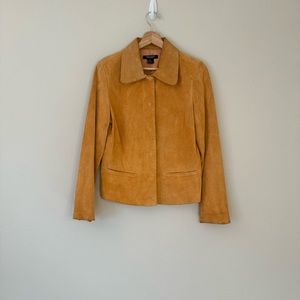 Vintage 90s leather brown/orange jacket